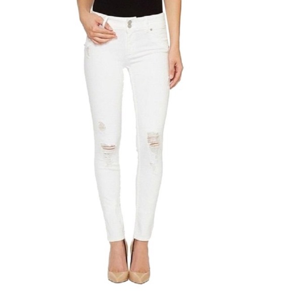Hudson Jeans Denim - Hudson | Collin Crop Skinny W/ Cuff White Jean 27